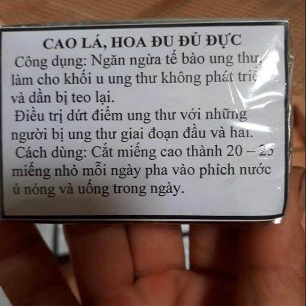 Cao hoa lá đu đủ đực dạng miếng 100g