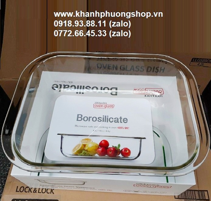 khay thủy tinh lock&lock 35x25x6cm - khay thủy tinh lock&lock