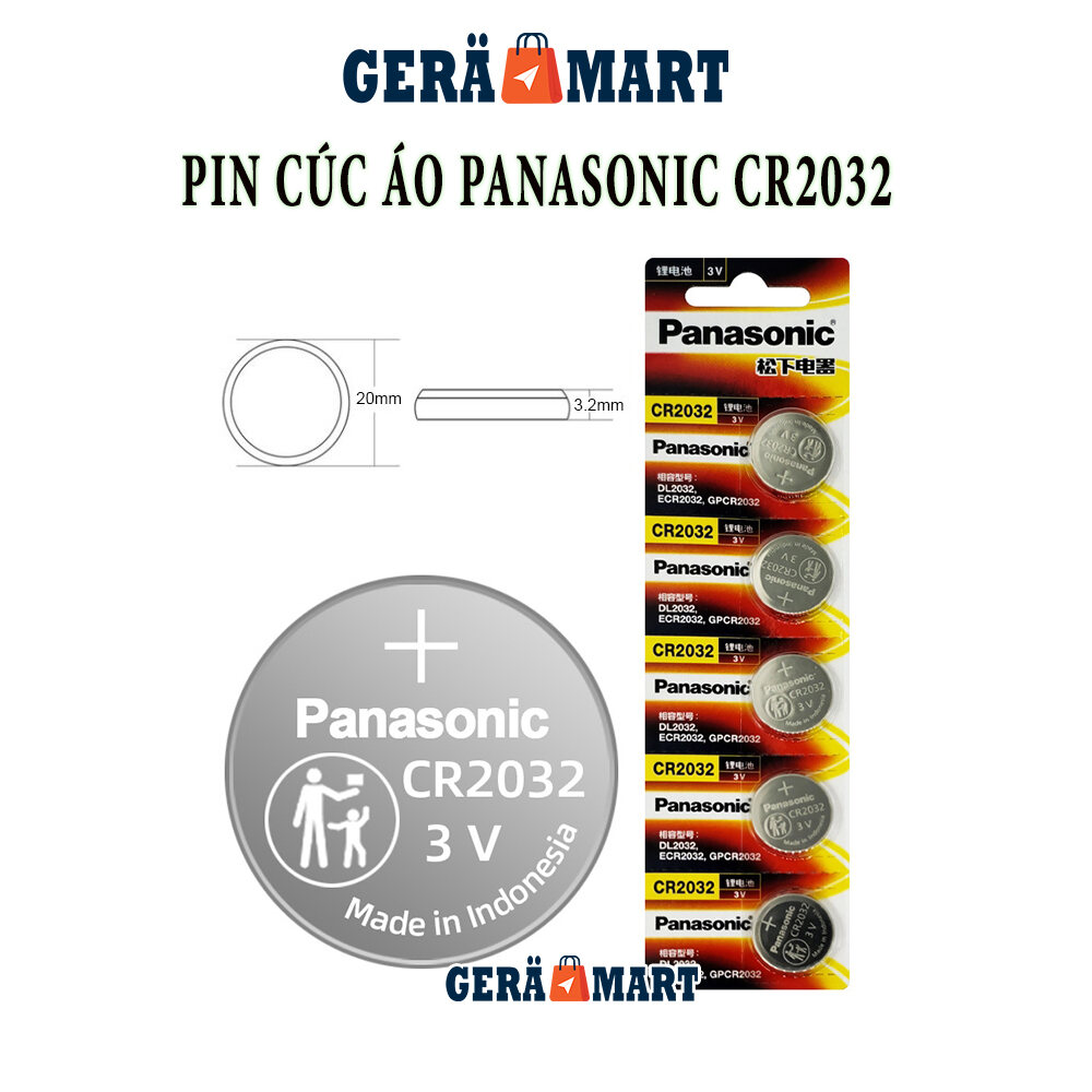 Pin cúc áo Panasonic CR2032 / CR2025 / CR1620 / CR2016 / CR2450 - Pin Chìa khoá điều khiển Ô Tô - Điều khiển cửa cuốn