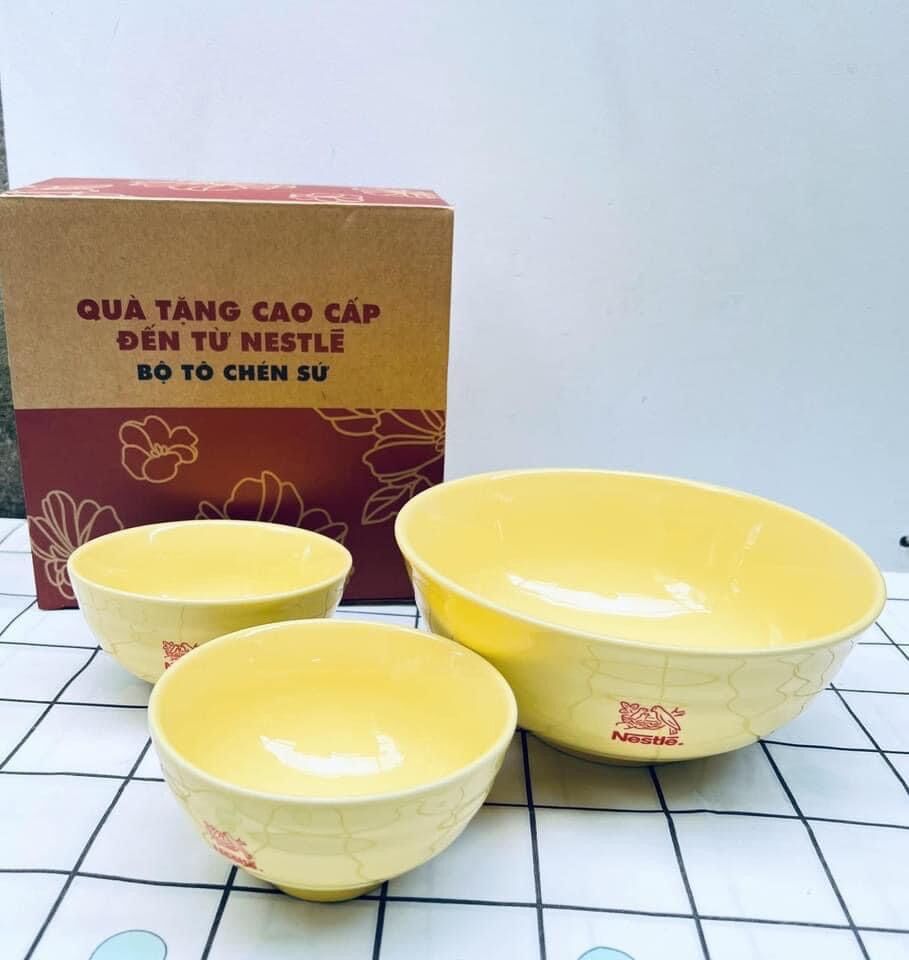 Bộ 1 tô 2 chén sứ DongHwa(Hàng Km Nestle)