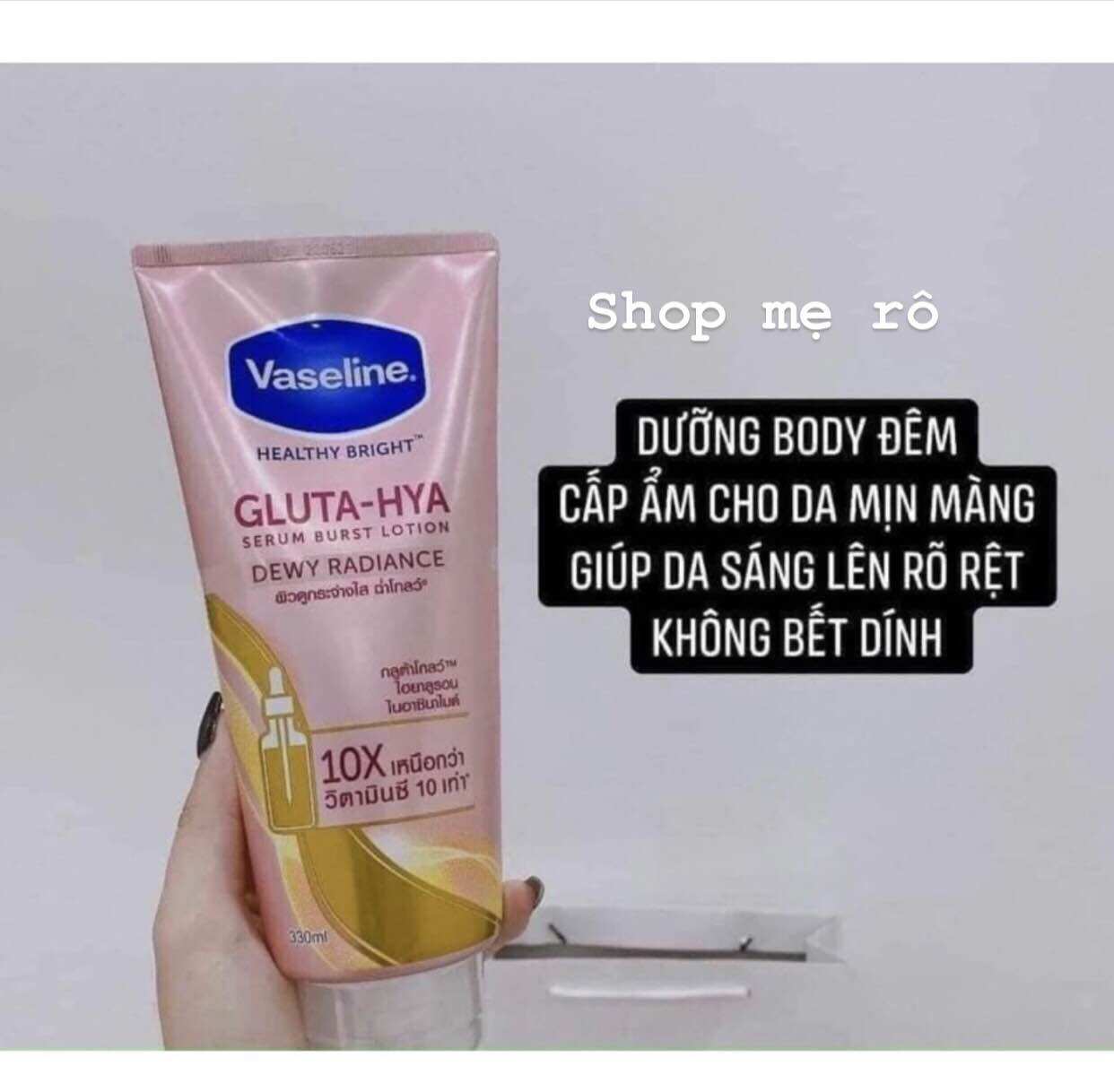 dưỡng thể trắng da vaseline 70x Thái Lan chai 300ml (chính hãng)