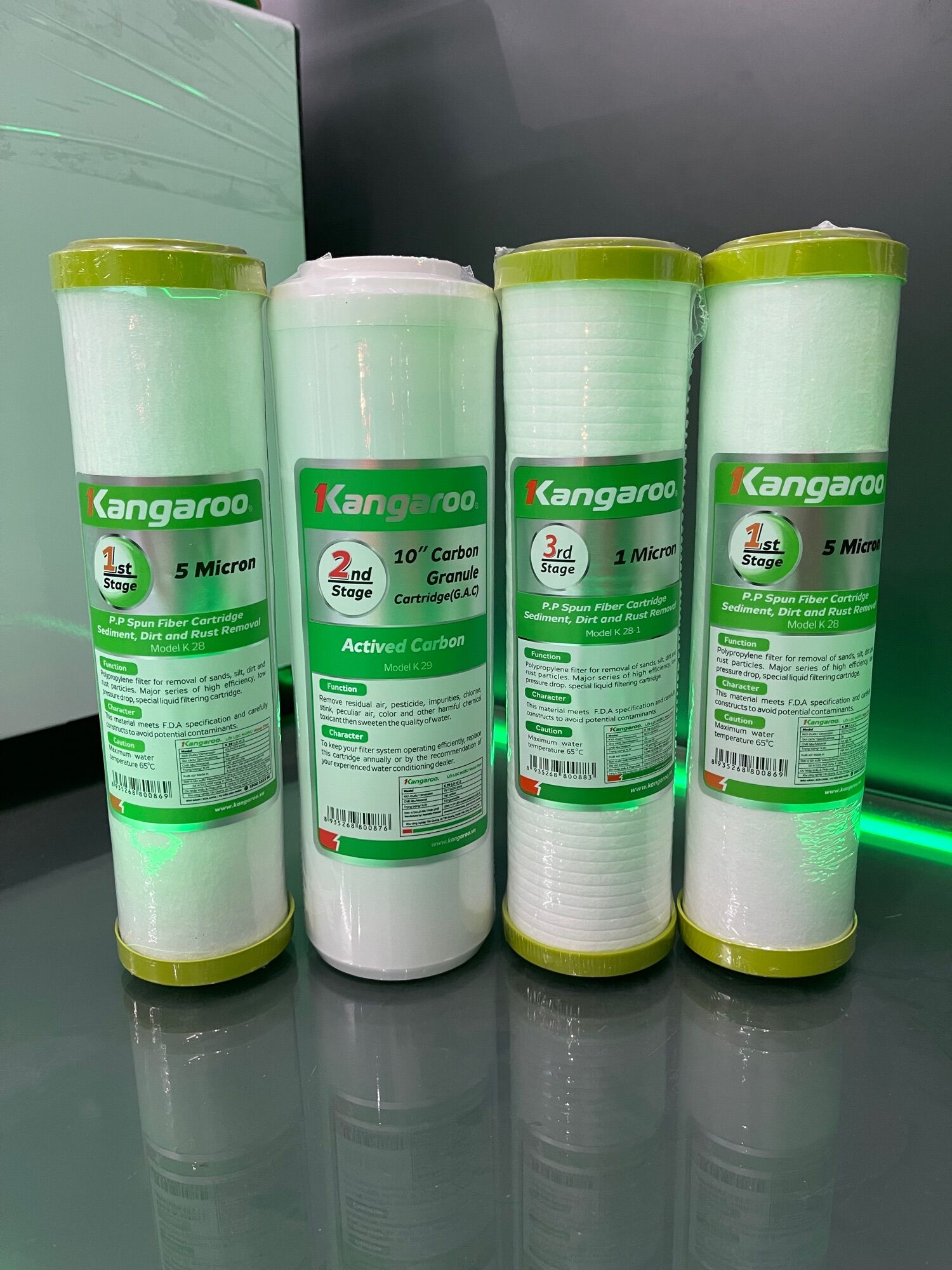Combo Bộ Lõi lọc nước 123 + Lõi 1 chính hãng Kangaroo