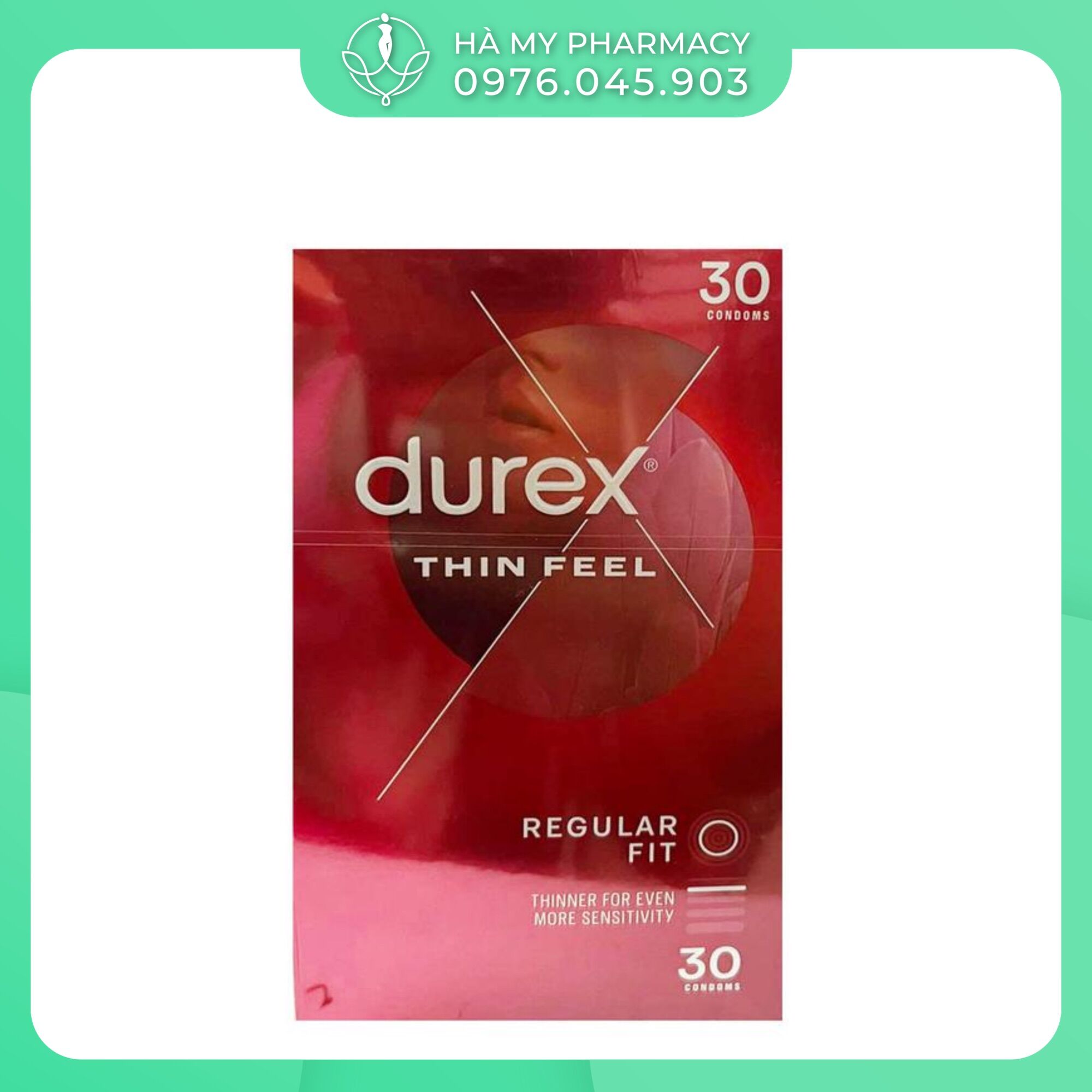 Mẫu mới, Hộp 30 chiếc bao cao su siêu mỏng kéo dài thời gian durex thin feel