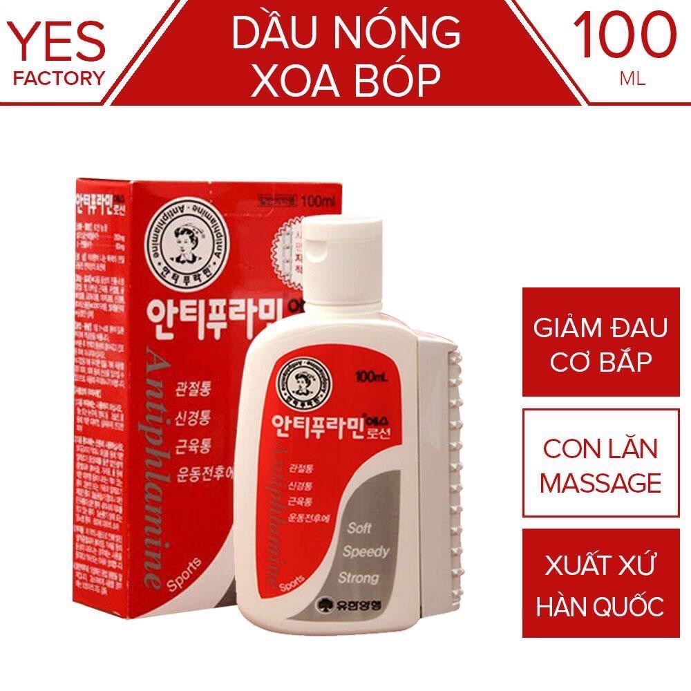 Dầu Nóng Antiphlamine Xoa Bóp Giảm Đau Nhức 100Ml Korea