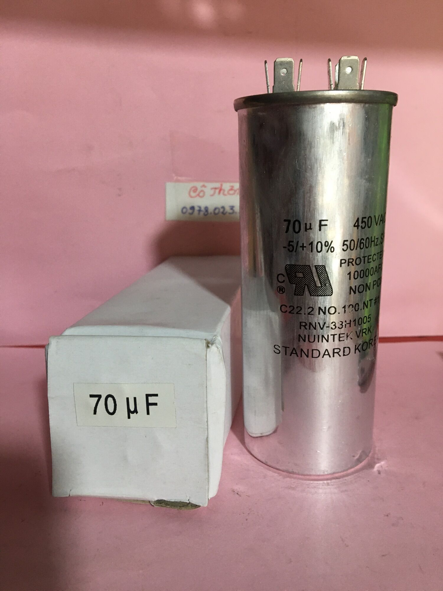 Tụ ngâm70uf 450v korea