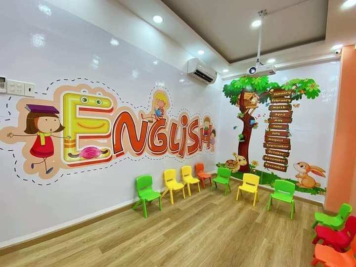 decal trang trí tiếng anh + bộ cây (kt chữ tiếng anh dài 2m cao 1m+ bộ cây cao 2m dài 1m) 01 bộ