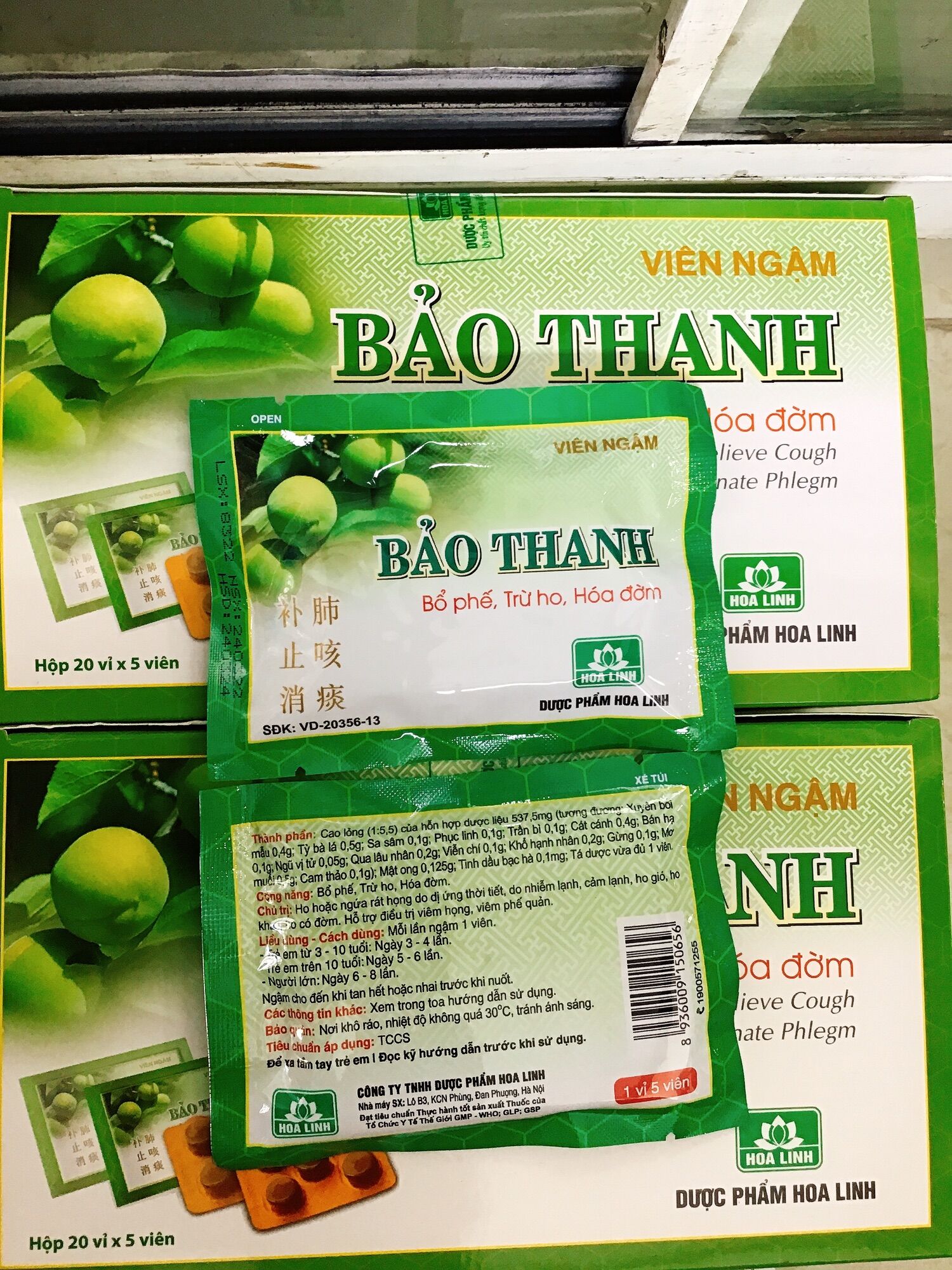 Kẹo ngậm ho Bảo Thanh vỉ 5 viên