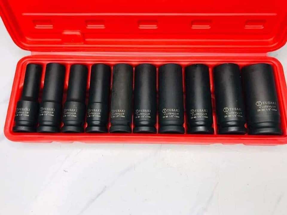 BỘ ĐẦU KHẨU LỤC GIÁC (6 CẠNH) 1/2 TUSAKI-JAPAN THÉP CR-MO CAO CẤP