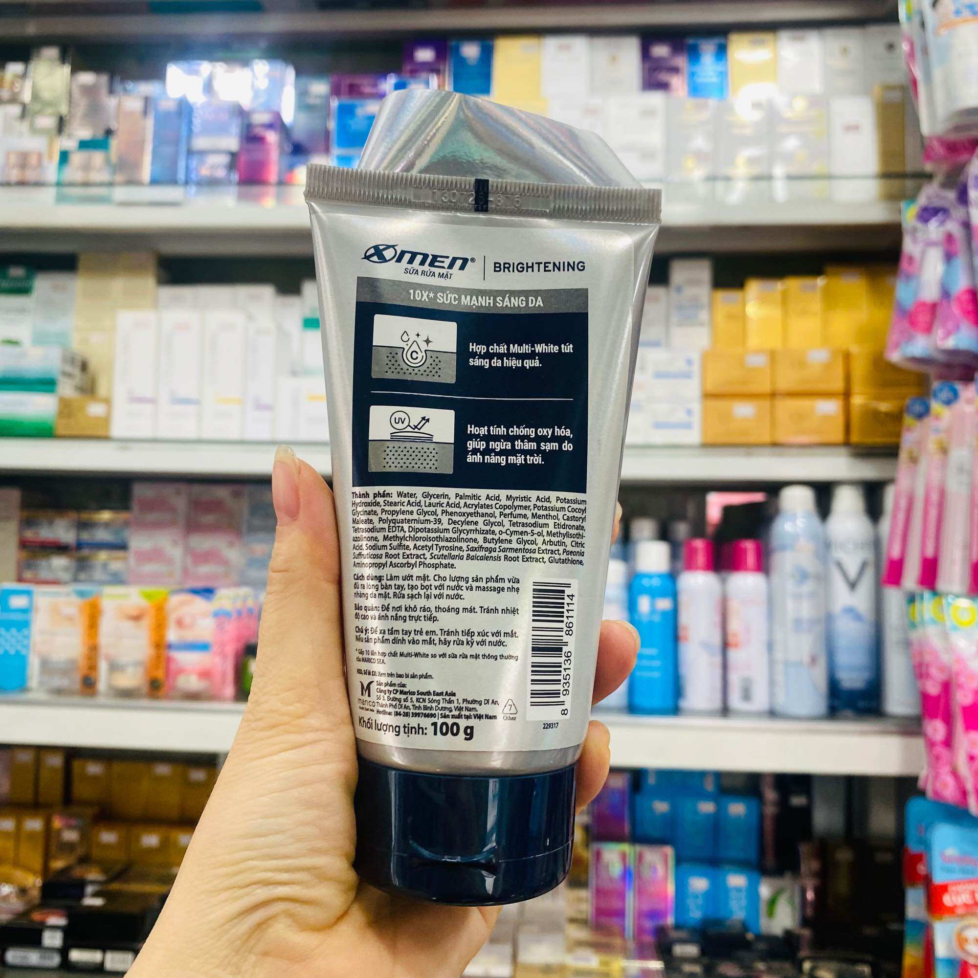 Sữa rửa mặt Xmen Brightening,sáng da hiệu quả,ngừa thâm sạm 100g