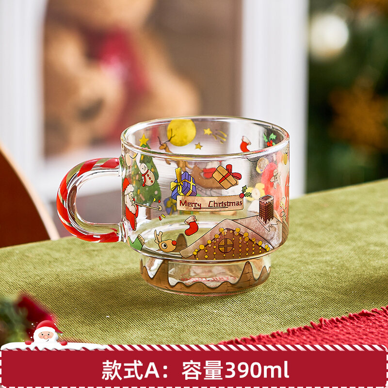 Cốc Gốm Đánh Dấu 3D Hoạt Hình Đáng Yêu Gấu Nhỏ Giáng Sinh Cốc Ăn Sáng Cốc Cà Phê Quà Tặng Nữ Đồ Trang Trí Giáng Sinh