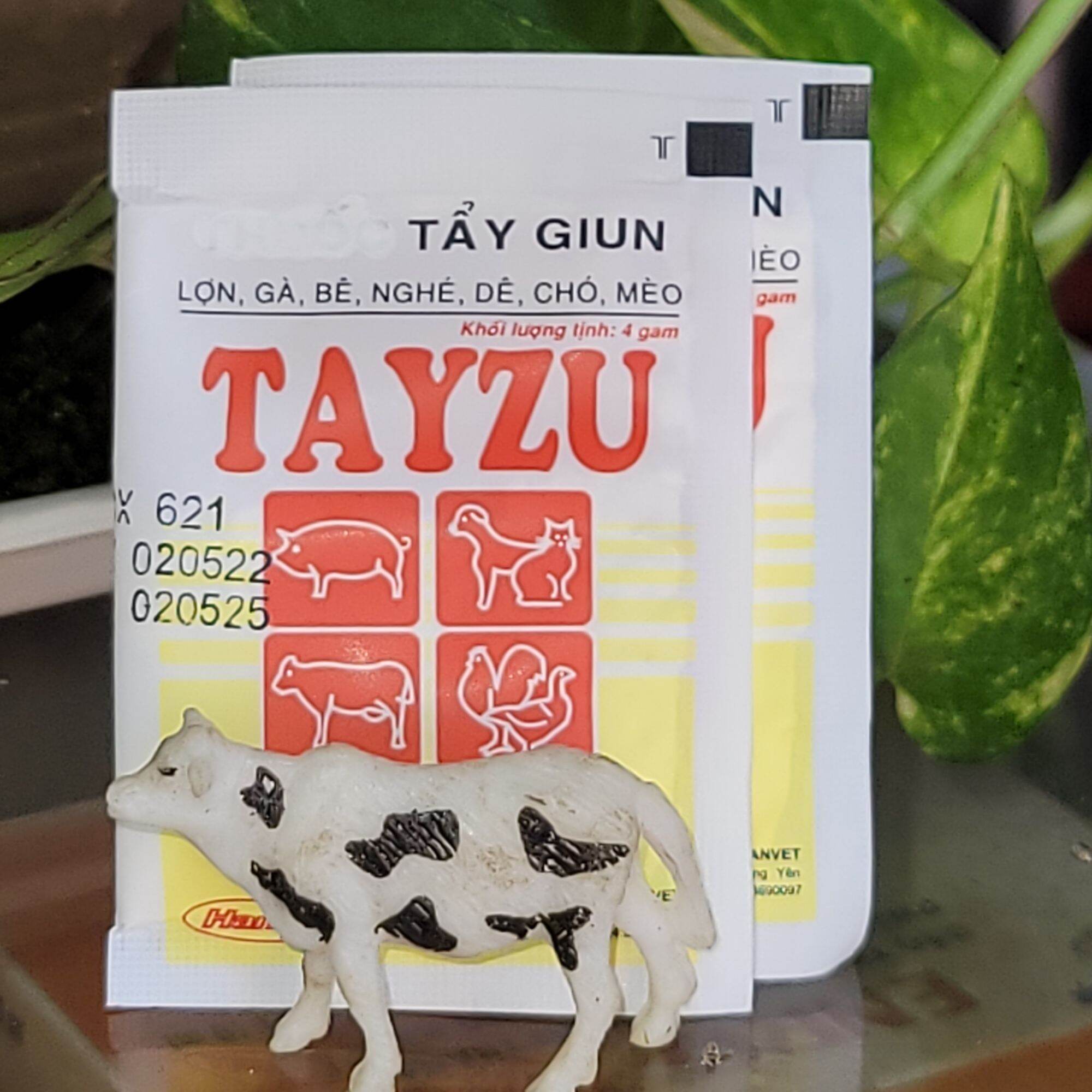 Gói Tẩy Giun TAYZU 4g an toàn, hiệu lực với giun đũa, giun móc, giun tóc, giun phổi, giun dạ dày, giun xoăn ở thú cưng