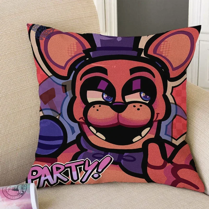 Trang Trí Fnaf Anime Gối 40X40/50X50 Polyester Sofa Áo Gối Trang Trí Xe Ô Tô Mùa Thu Để Bàn In Hình 