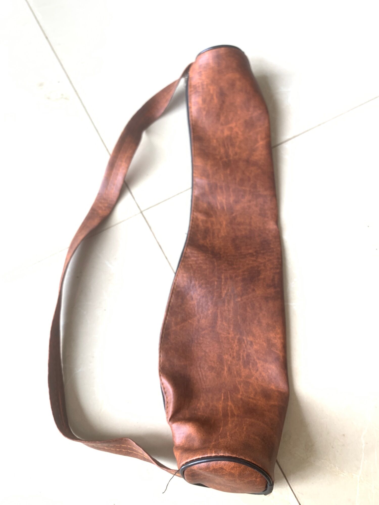 Bao da đựng điế.u mini không chân màu nâu/đen