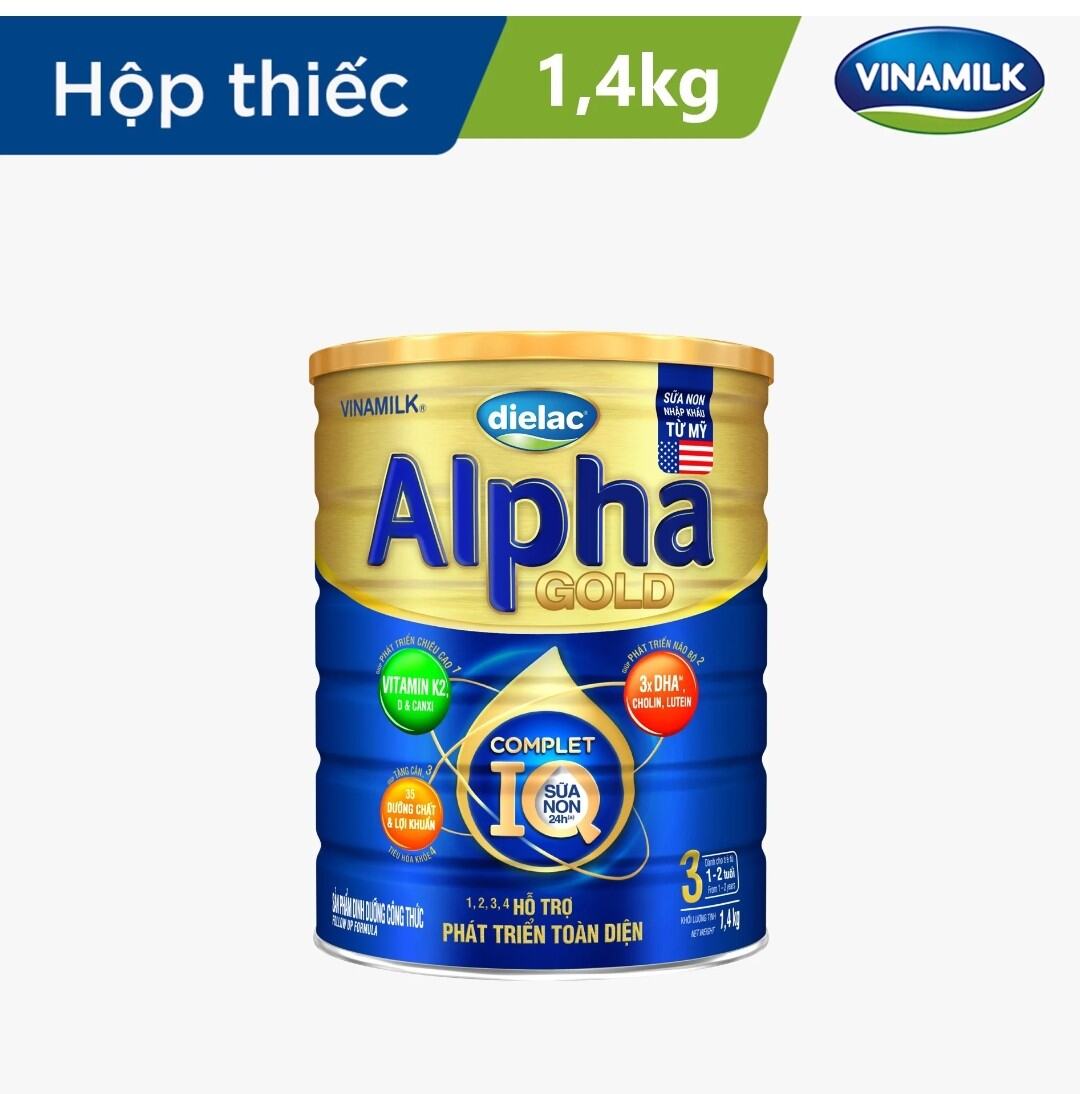 Sữa bột Dielac Alpha Gold 4 - lon 1.4kg cho trẻ từ 2- 6 tuổi