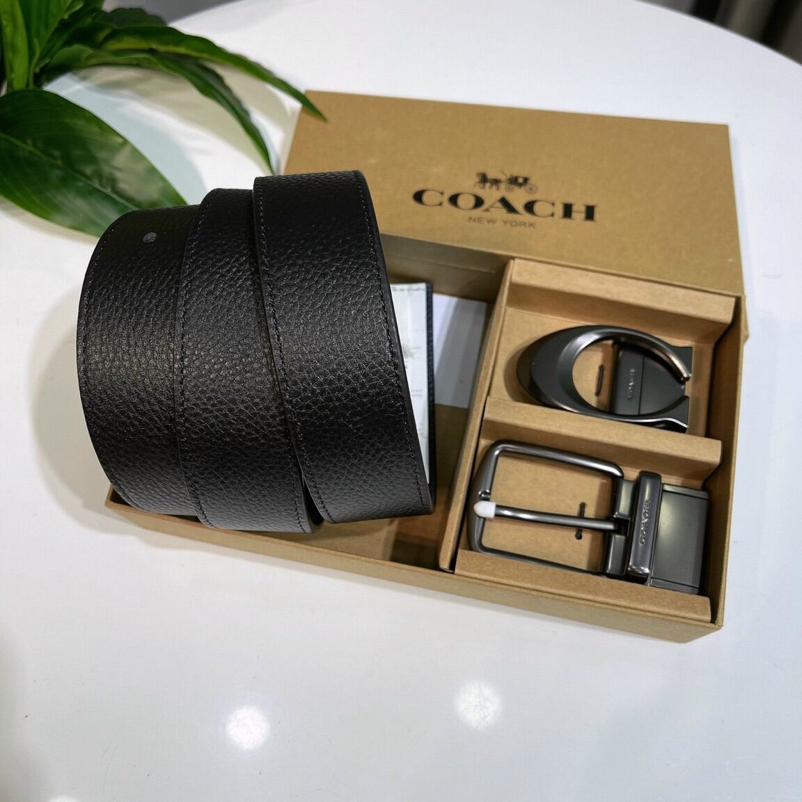 Thắt lưng C0ach nam 4 in 1 da bò thật chuẩn xịn