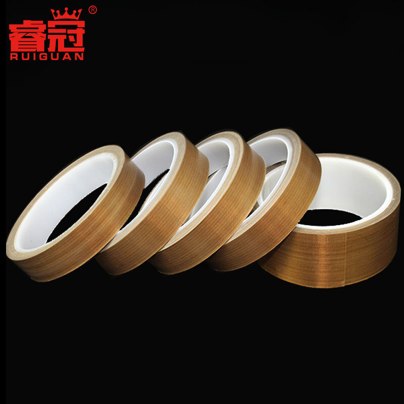 Ruiguan Teflon Tape High Temperature Resistant Circuit Board Insulation High-Temperature Resistant Anti-Scald Bag Cutting Machine Vacuum Machine Packaging Sealing Cloth Tape Heat Insulation Fireproof Wear-Resistant 300 Degrees Teflon Tape