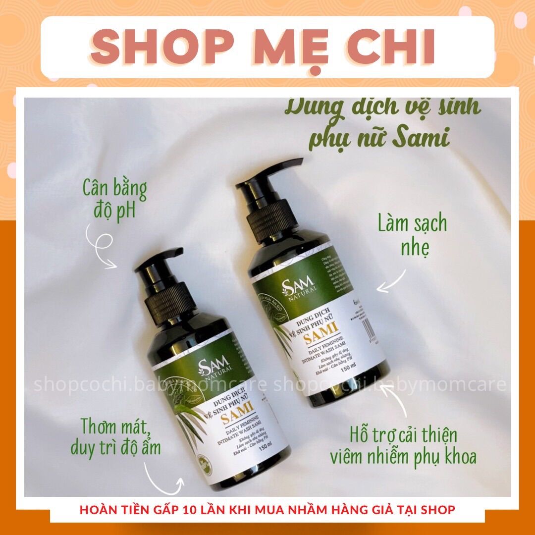 Dung Dịch Vệ Sinh Sami Sam Natural 150ml phụ nữ lành tính an toàn