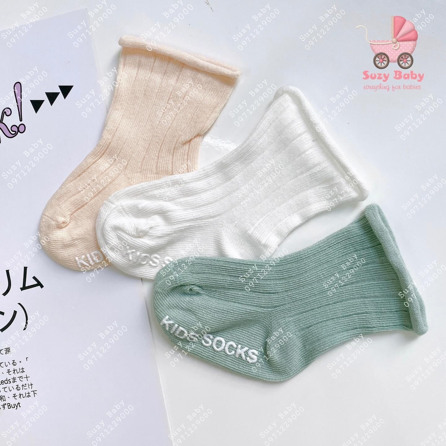 SET 3 TẤT HÀN QUỐC CỔ CAO CHO BÉ