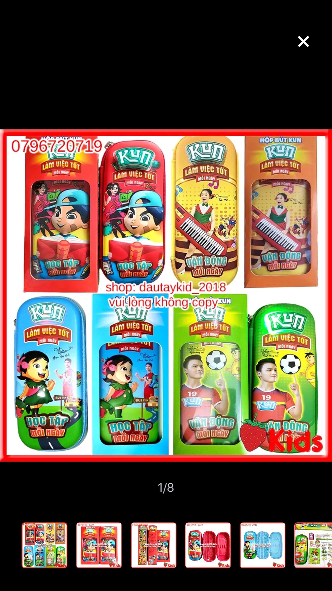 Hộp bút Kun 3D có đèn phát sáng