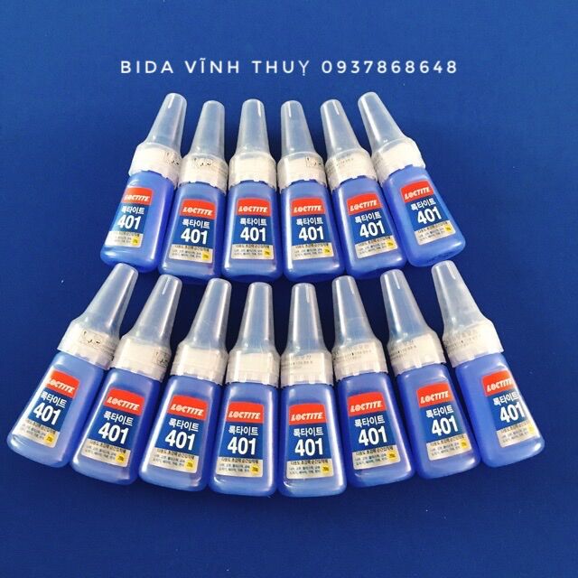 Keo dán 401 Loctite chuyên cho đầu cơ bida bi-a Hàn Quốc chính hãng