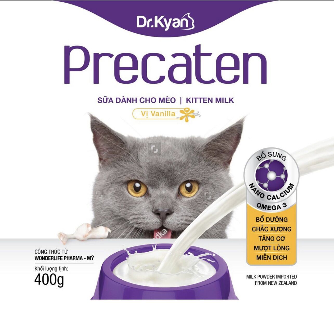 Sữa bột precaten cho mèo giàu dinh dưỡng
