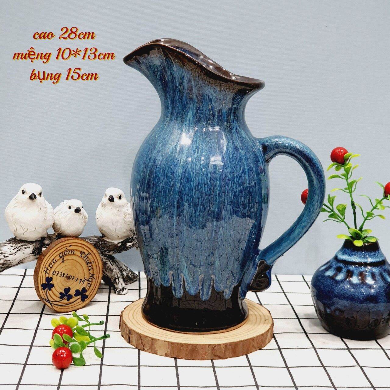 Bình sữa cắm hoa gốm sứ Bát Tràng nhiều dáng
