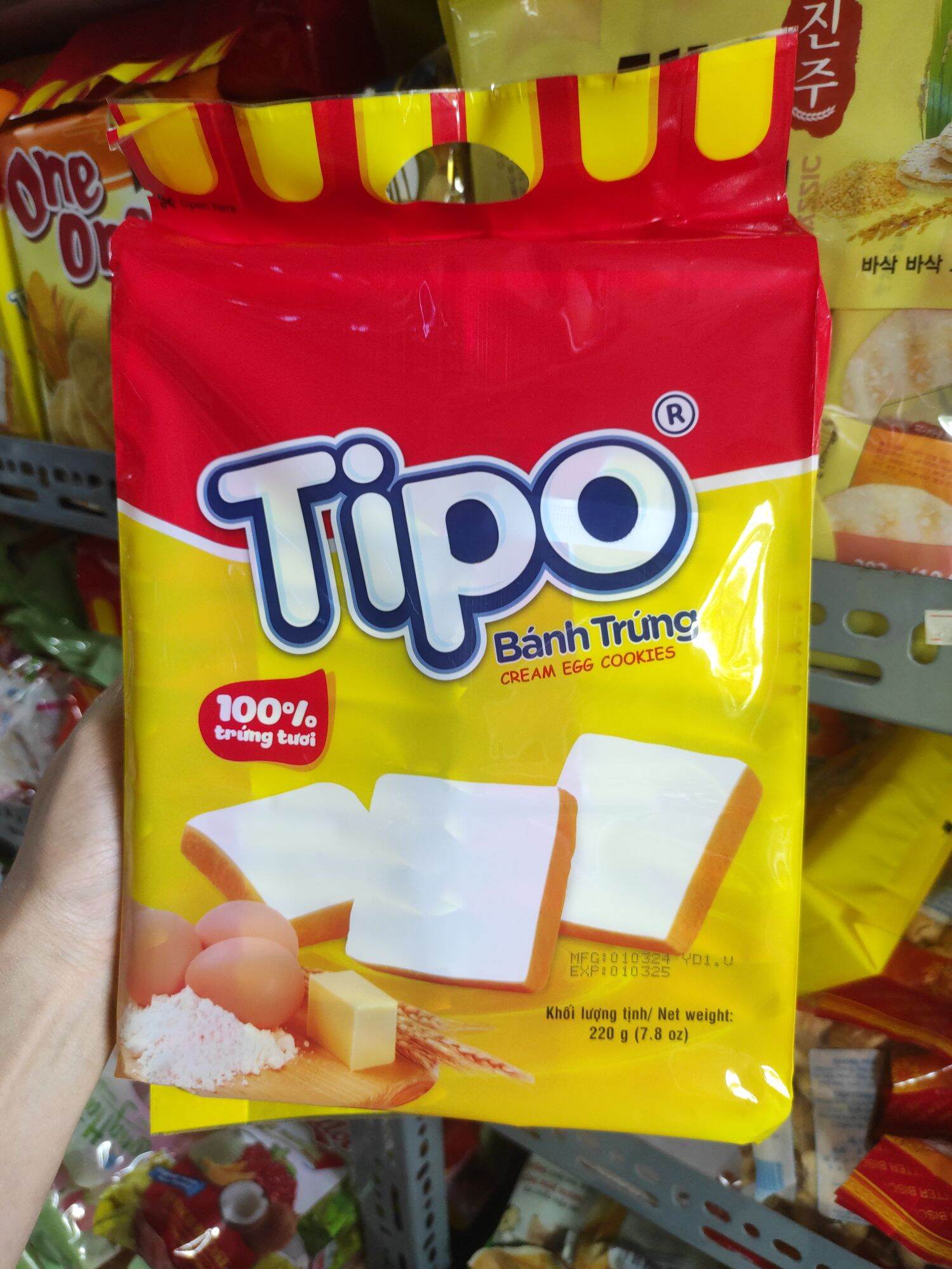 Bánh trứng Tipo Hữu Nghị gói 220g
