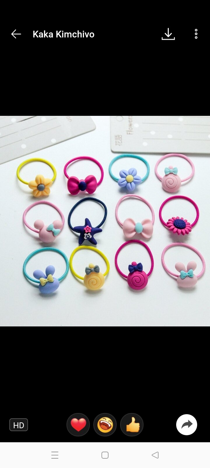 Hộp thun cột tóc kitty 40 sợi cho bé
