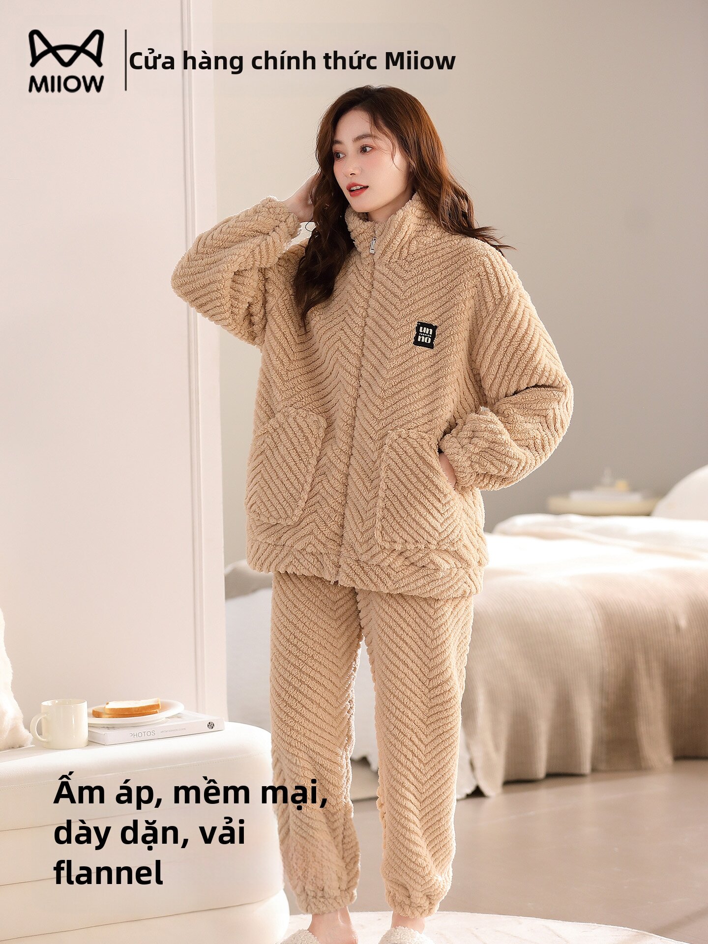 [MiiOW | Flannel Thickened Nightwear for Women Autumn/Winter,MiiOW | Flannel Thickened Nightwear for Women Autumn/Winter,] Giá  697,000 Đồng*Miễn phí vận chuyển