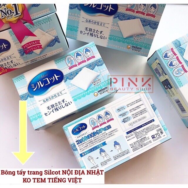 Bông Tẩy Trang Silcot Unicharm Nhật Bản