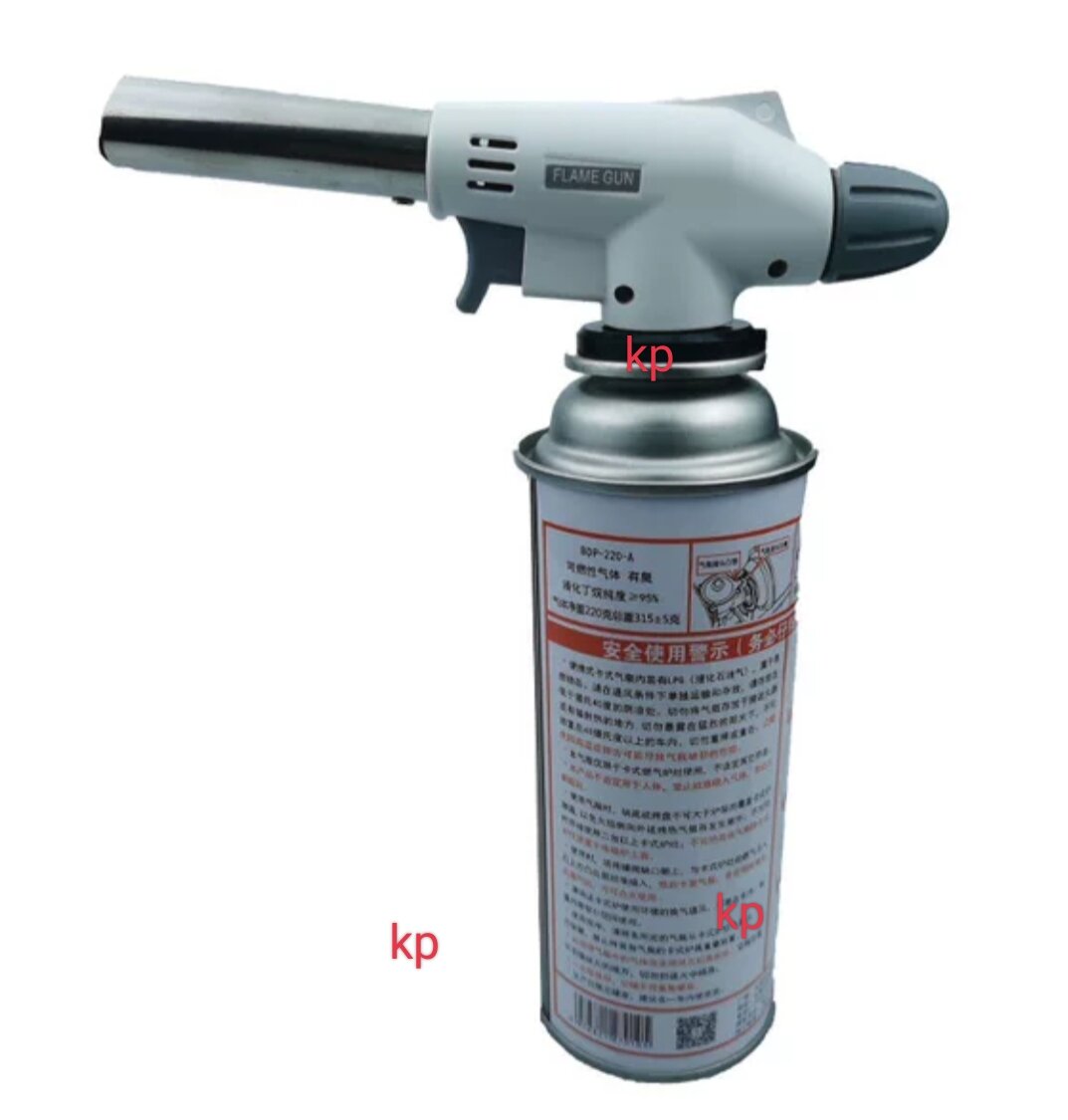 Đầu khò ga mini Đánh lửa tự động 915 xám . vàng.