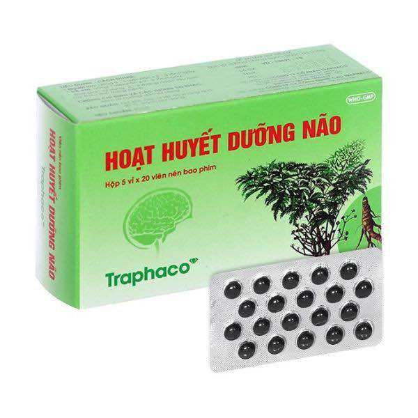 Hoạt huyết dưỡng não Traphaco tuần hoàn não hộp 100 viên