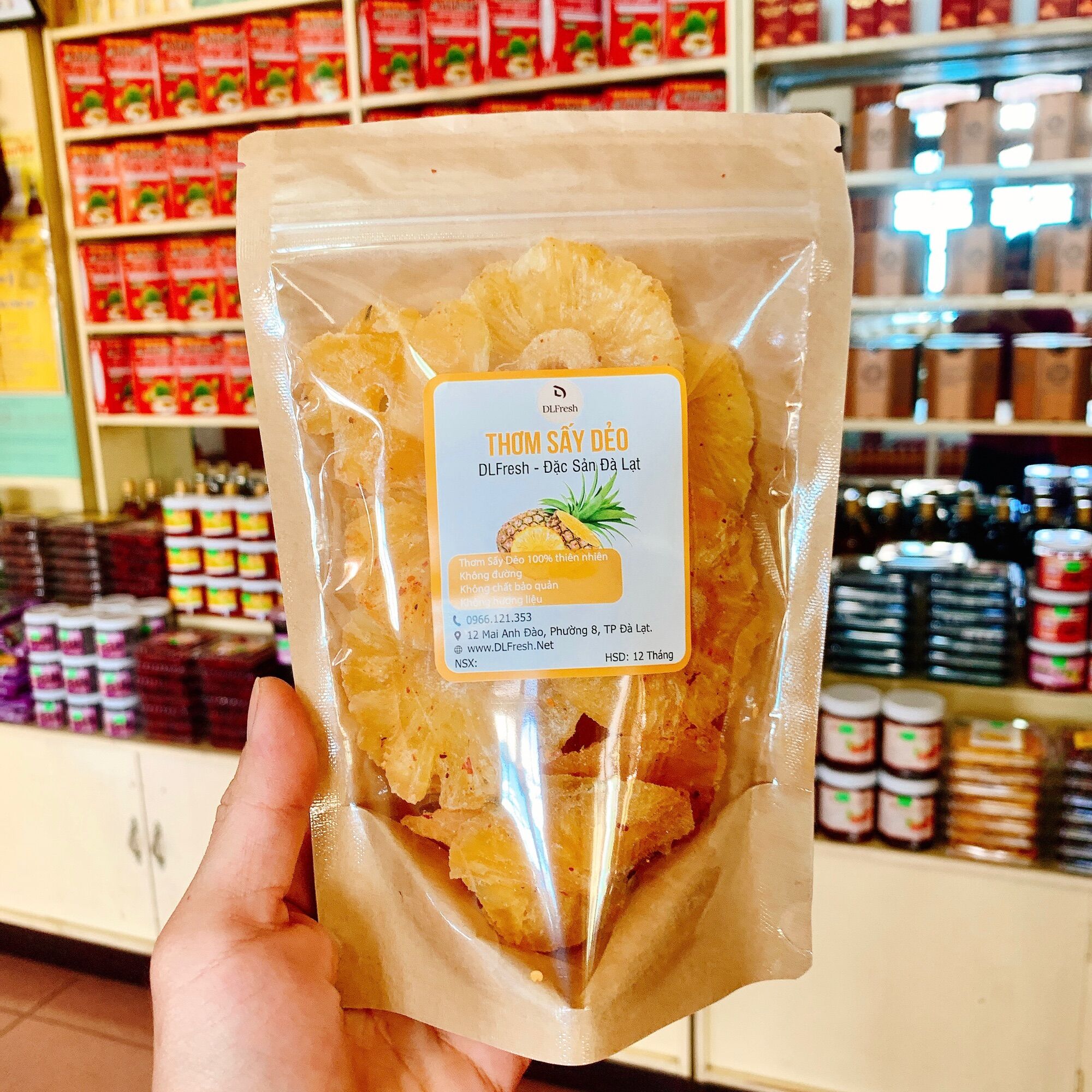 Thơm sấy muối ớt DLFresh thơm sấy dẻo vị muối ớt