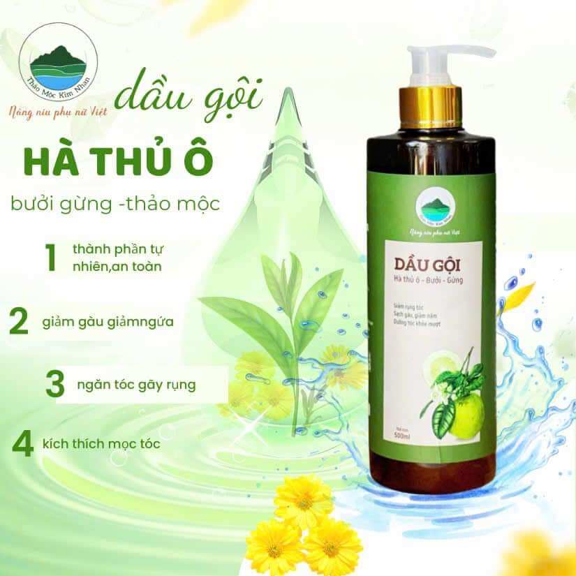 Dầu gội Hà Thủ Ô-Bưởi - Gừng