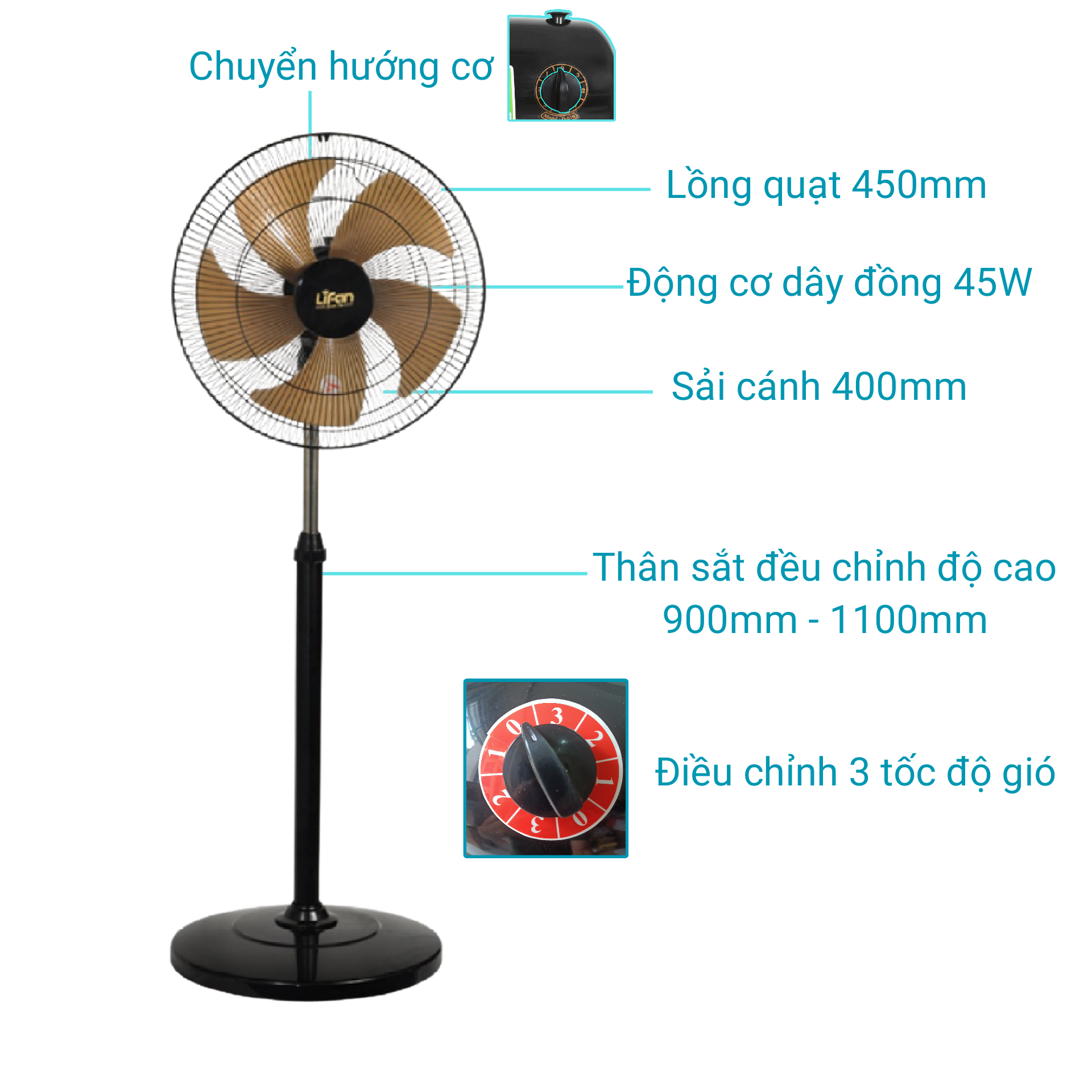 Quạt đứng Lifan Đ-616N