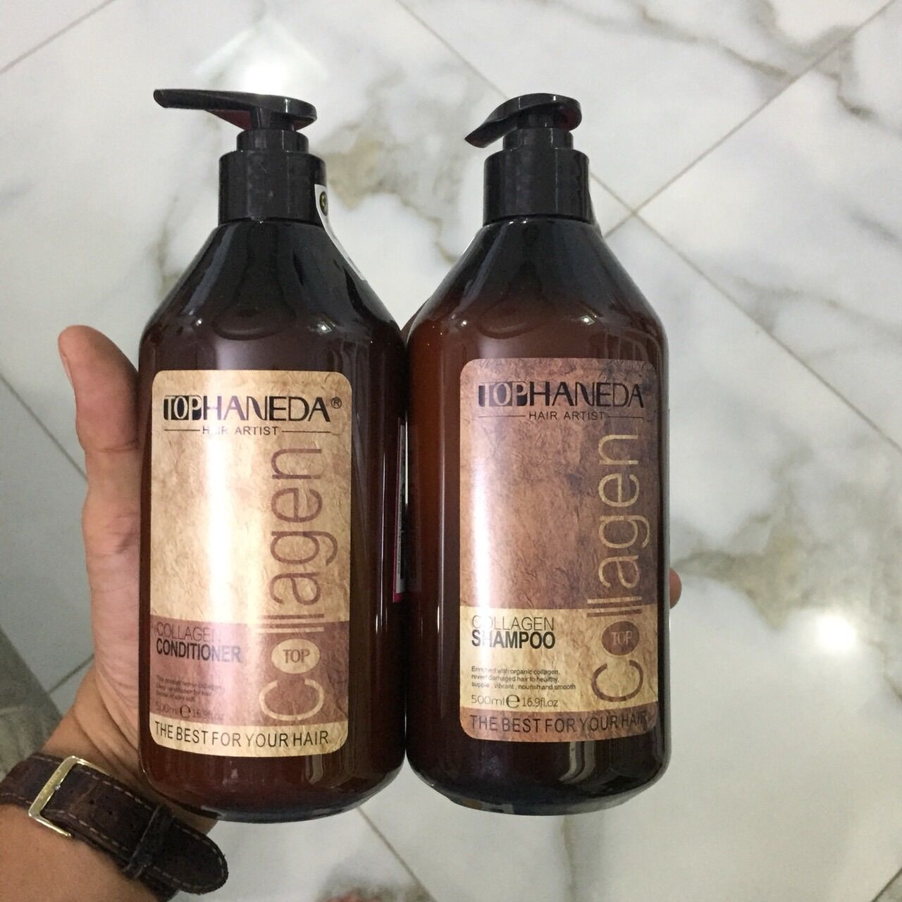 [HCM]Bộ dầu gội xả Top Haneda Collagen Italia (2x500ml)