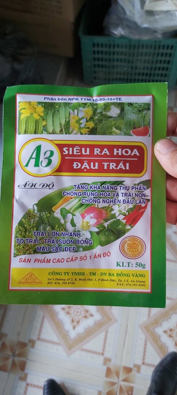 5 gói phân bón lá siêu ra hoa đậu trái gói 50gram
