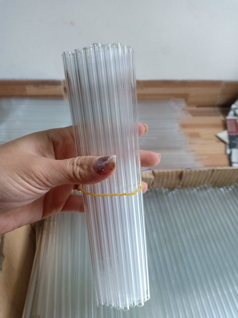 ống hút thủy tinh combo 50 trắng