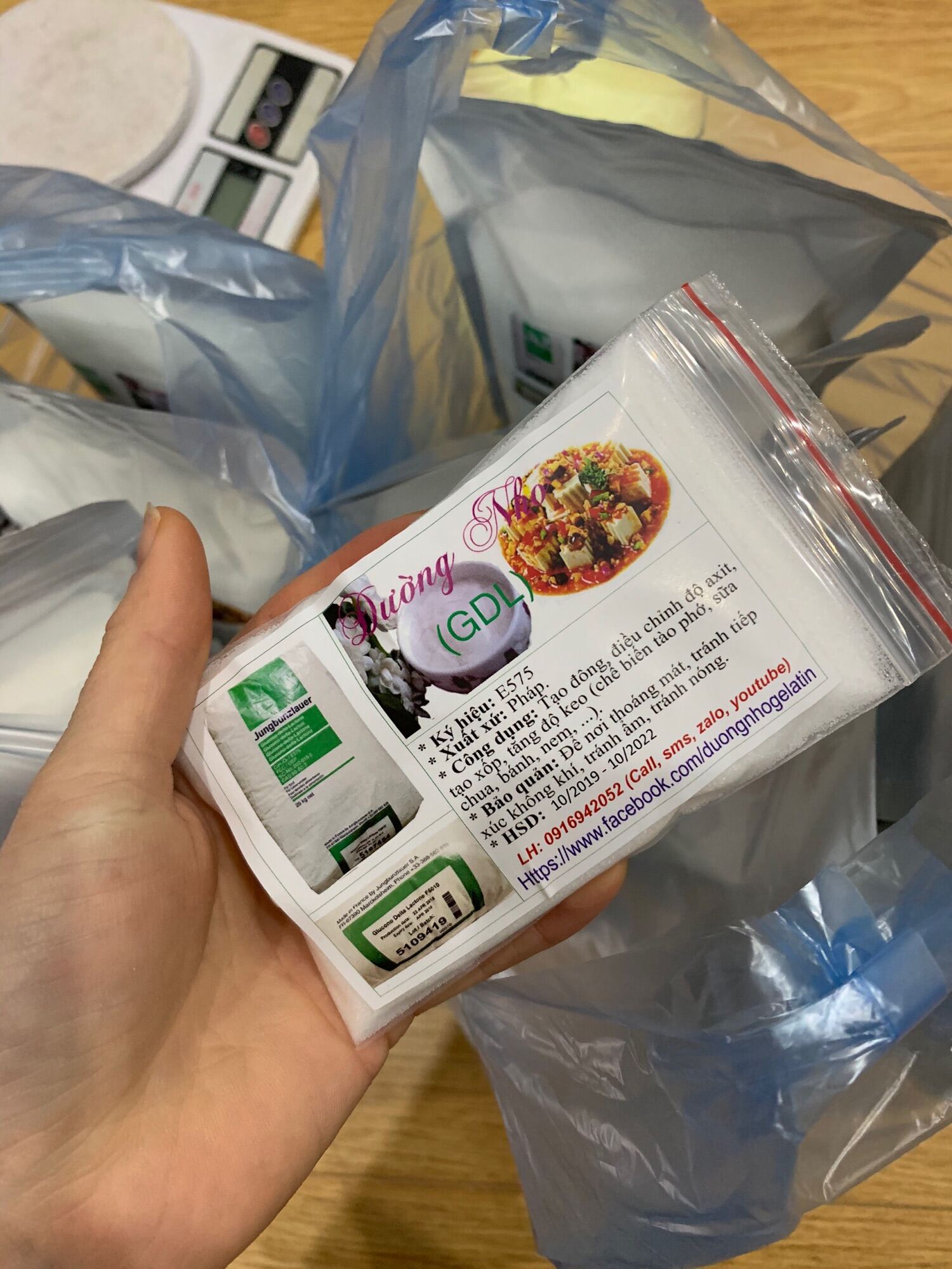 Đường nho Pháp 100g làm tào phớ, tàu hủ đậu hũ