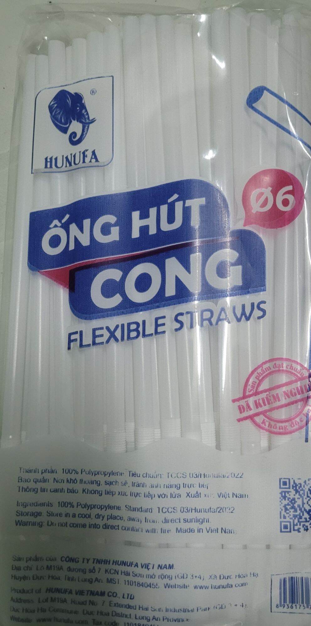 Ống hút cong đủ màu, ống hút trắng