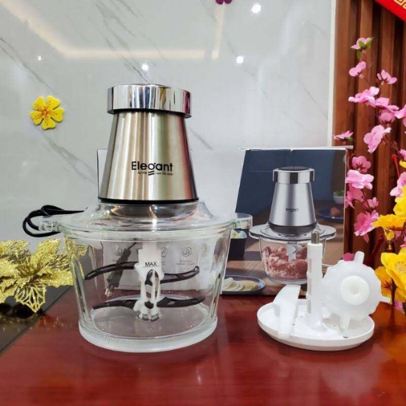 Cối xay đa năng ELEGANT dung tích 1.5L, máy xay thịt, máy xay thực phẩm, xay siêu nhanh, dễ sử dụng, dễ vệ sinh