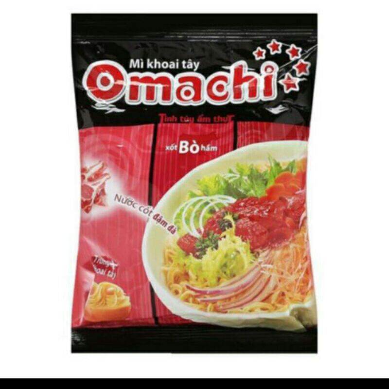 Combo 10 gói mì omachi vị bò,sườn date xa