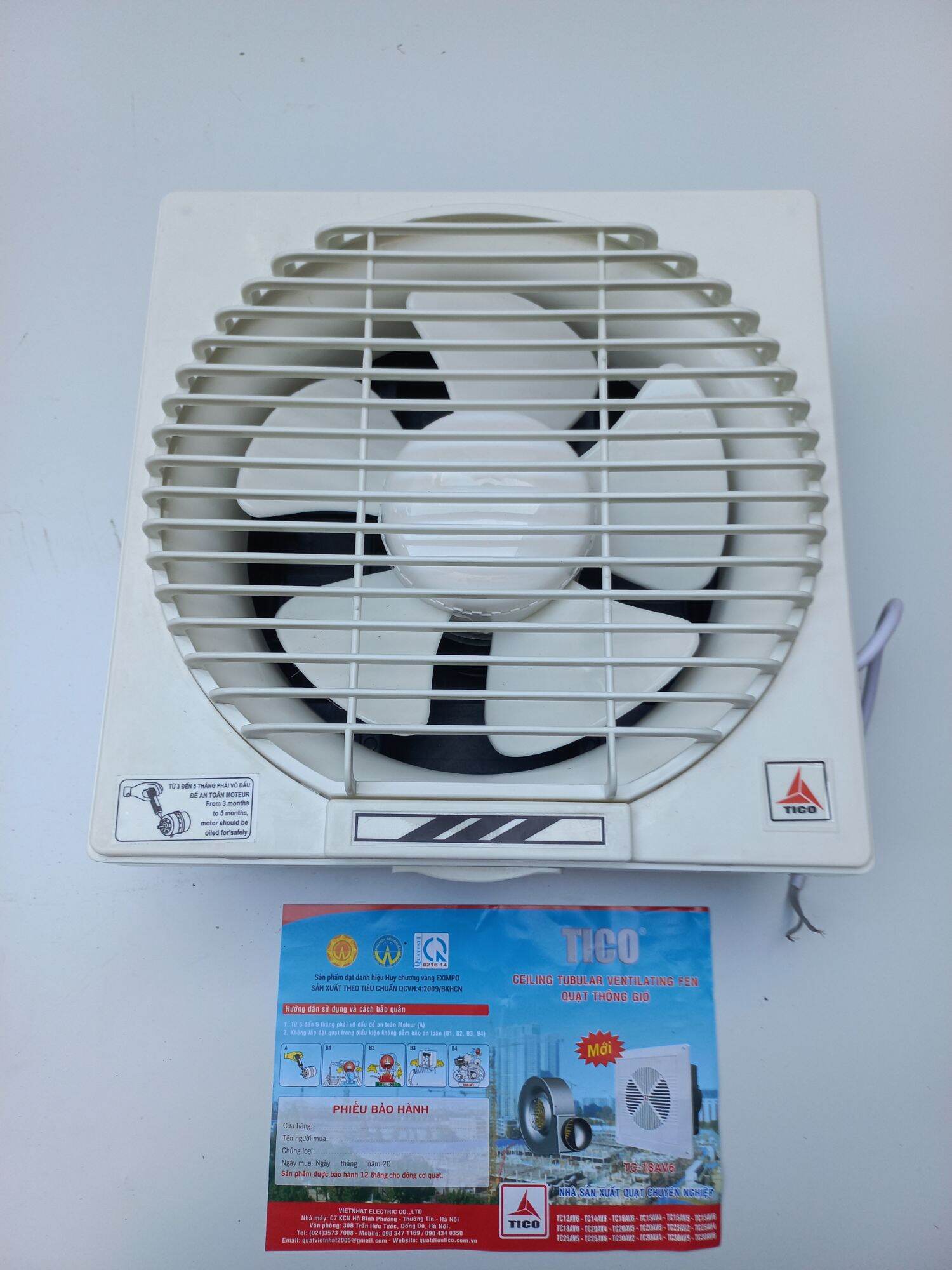 Quạt thông gió gắn tường tico tc - 20av6
