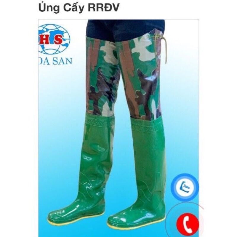 Ủng cấy Hoa San, ủng cấy dài rằn ri đế vàng cứng. Size 35-43