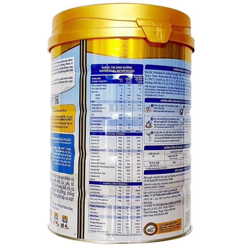 Sữa bột MetaCare số 3 900g