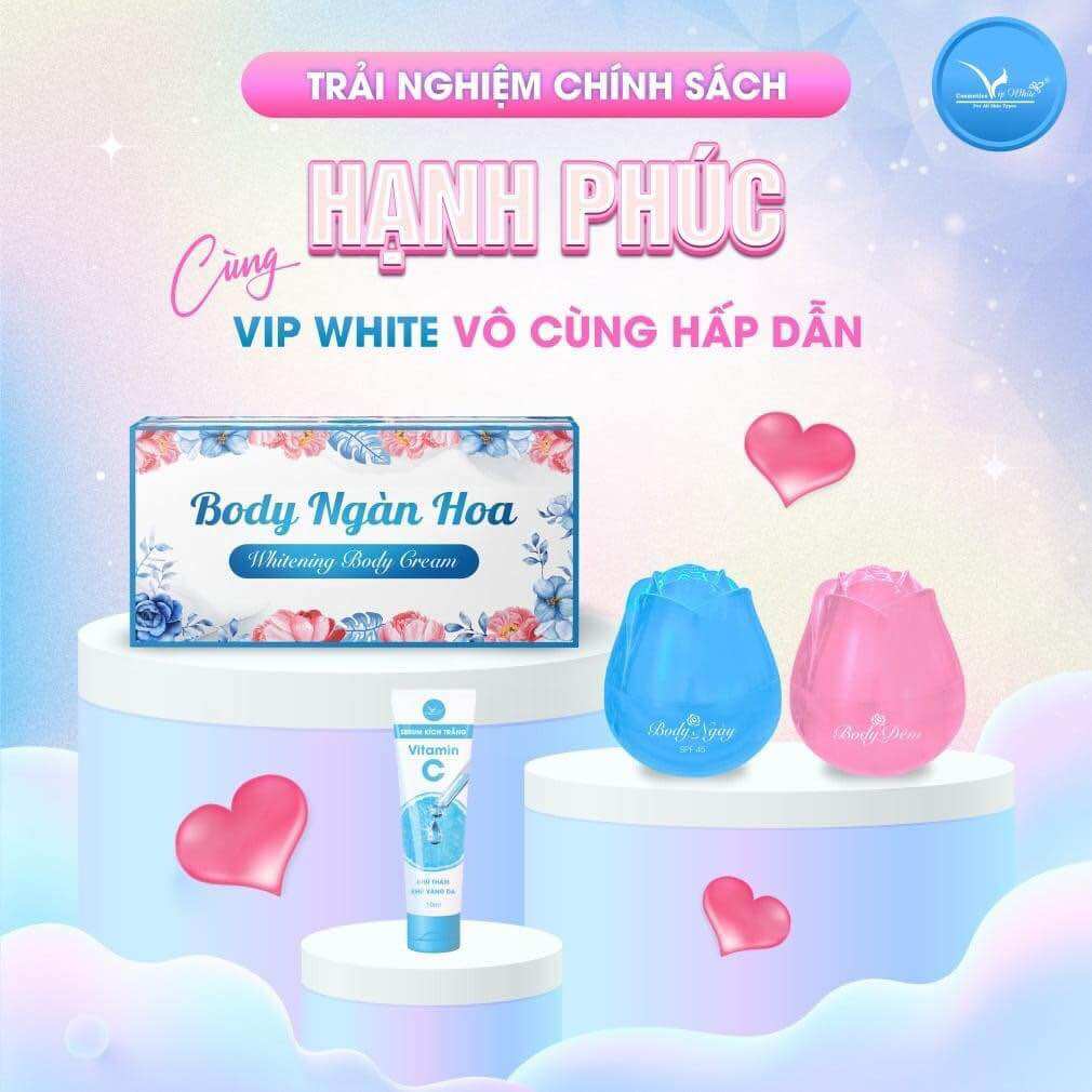 Kem body ngàn hoa vip white