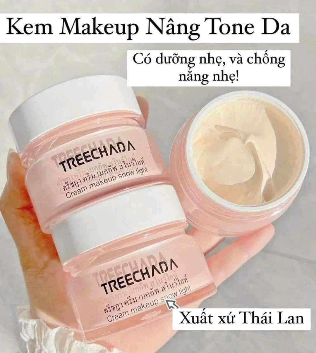 Kem Face Lười Nâng Tông Da Chống Nắng TREECHADA Thái Lan