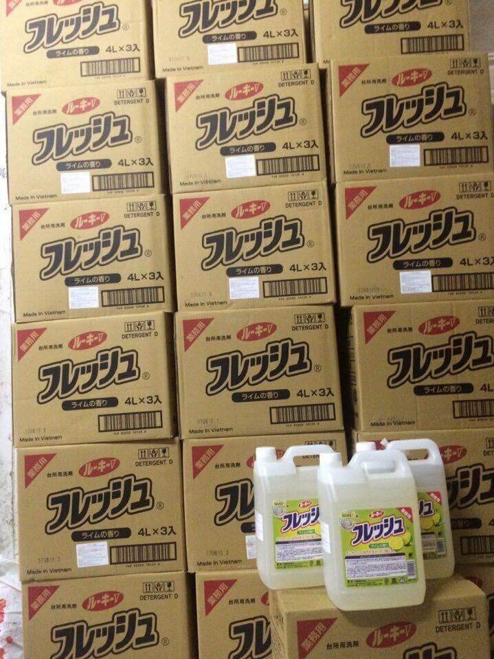 1 THÙNG NƯỚC RỬA CHÉN WAI 4L (4L×3)
