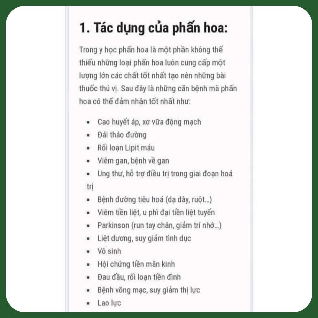 PHẤN HOA NGUYÊN CHẤT - Hũ 500Gr