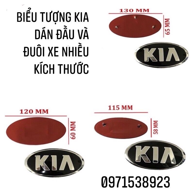 Logo Dán Truớc Sau Xe KIA hàng cao cấp nhiều kích thước